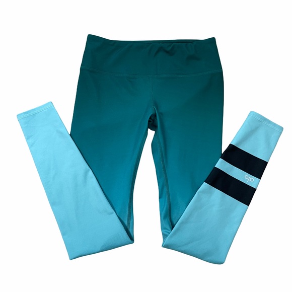 Alo Yoga Airbrush Gradient Leggings in Green Evermint Size XS - Picture 6 of 16